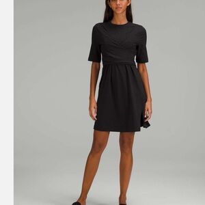 Lululemon Cotton Wrap-Front T-Shirt Dress